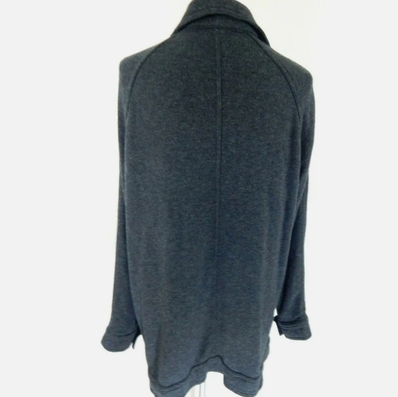 Free People Slouchy Anorak Jacket Notched Lapel Peacoat - Picture 3 of 4